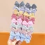 Bộ phụ kiện tóc VVDZA Girls, Kẹp tóc nơ hình hoa, Đầm dự tiệc nơ tóc đầy màu sắc
