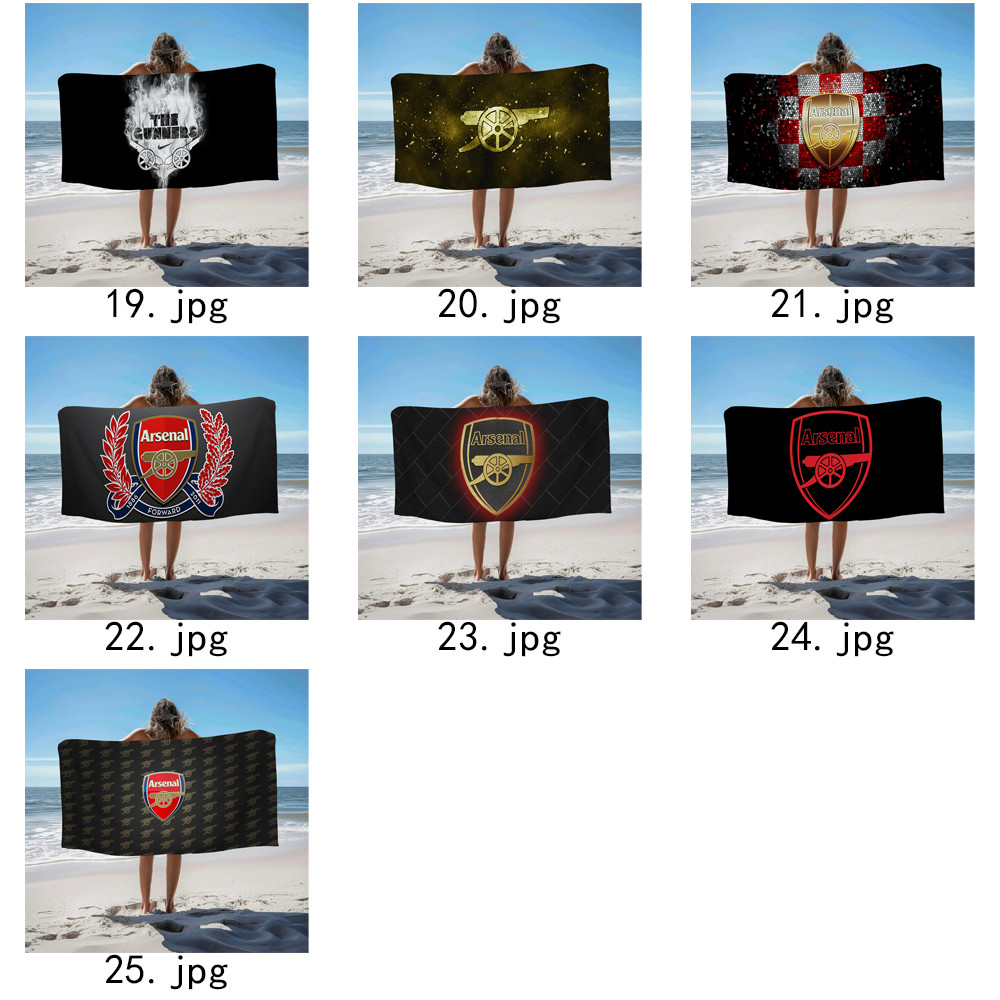 Arsenal F.C. Khăn tắm vách ngăn Logo câu lạc bộ bóng đá, Khăn tắm bể bơi đi biển, Quà tặng kỷ niệm sinh nhật