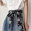 PNPIA- Dài Nhỏ Lụa Satin Khăn Nữ Thắt Lưng Trang Trí Nữ Bevel Ne Khăn Hàn Quốc Đa Năng Tóc Ruy Băng