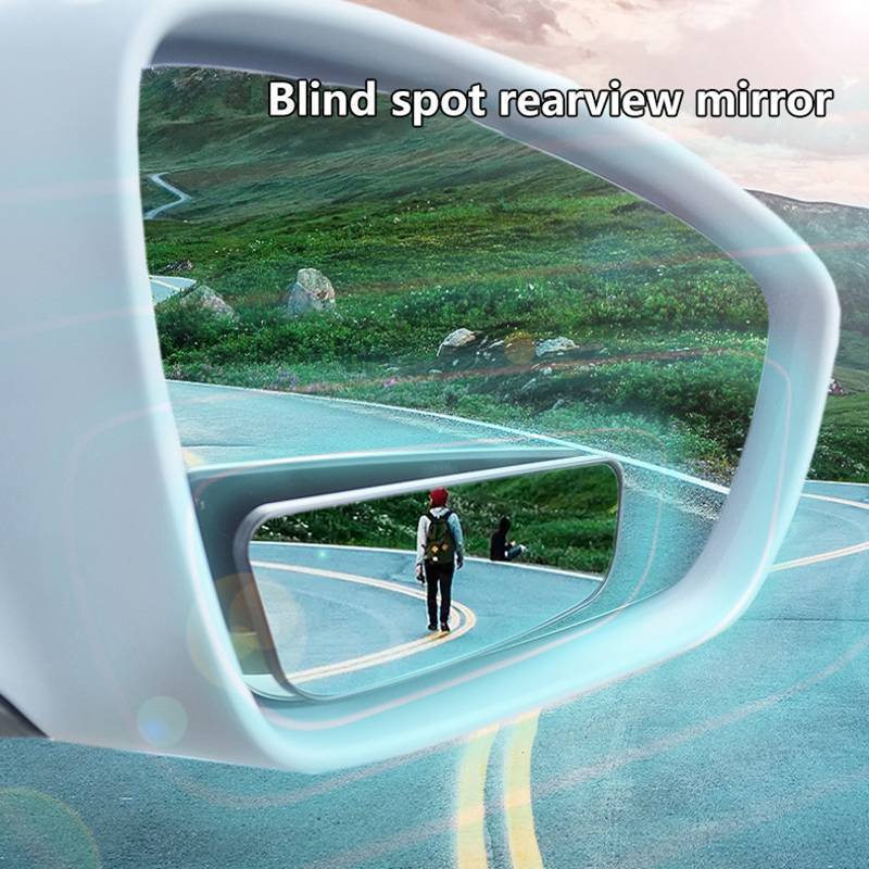 CMinYP 2 chiếc gương lồi góc rộng 360° điều chỉnh cho ô tô, khung tròn, chiếu hậu, lắp ngược
