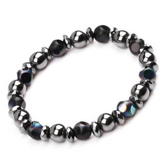 VRZ Luân Xa Hematite Đá Hạt Co Giãn Vòng Tay Chữa Bệnh Từ Trị Liệu Giảm Cân HOT
