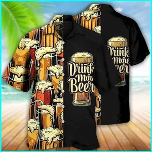 SY3 Oktoberfest Hawaii In họa tiết bia áo sơ mi Cosplay vải 3D mùa hè Áo thun Anime tay ngắn hàng đầu YS3
