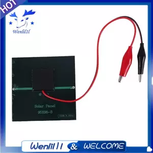 1W 5.5V Pin Năng Lượng Mặt Trời Epoxy Đa Tinh Thể Bảng Điều Khiển Năng Lượng Mặt Trời + Kẹp Để Sạc Hệ Thống Pin 3.7V Đồ Chơi Đèn LED Nghiên Cứu 95 * 95MM