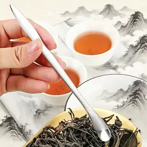 Phong Cách Mới Trà Kim Trà Lễ Phụ Kiện Thép Không Gỉ Dao Trà Lấy Một Mảnh Kép Dày Chuyên Nghiệp Pu 'er Trà Phong Cách Mới Dao Nón Trà 26.6.3