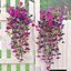 HL 2 Chiếc Nhân Tạo Sáng Vinh Quang Treo Hoa Giả Ngoài Trời Nhà Vườn Treo Tường Petunias Cây Trang Trí Đám Cưới LMWU