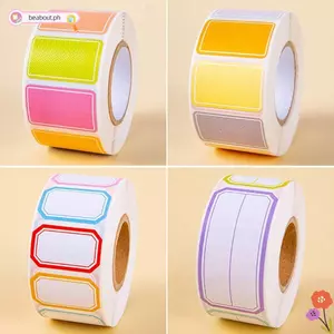 Nhãn dán nhãn BEABOUT, Nhãn dán tên chống nước trống, Nhãn dán thẻ đồ dùng văn phòng phẩm tự dính