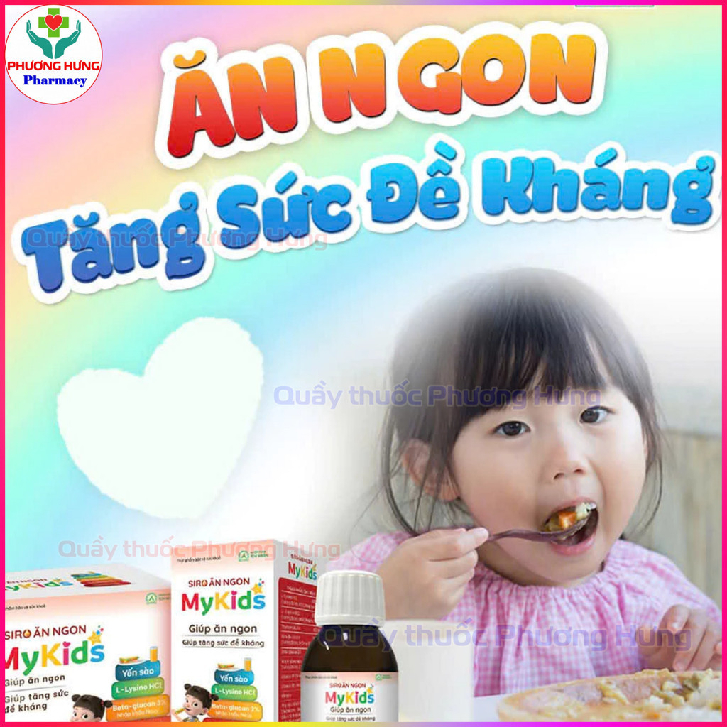 Siro Ăn Ngon Mykids Hỗ Trợ Tiêu Hóa, Giúp Bé Ăn Ngon, Tăng Cường Hấp Thu Dinh Dưỡng - Hộp 20 Ống