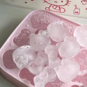 ️ Giảm Giá ️ Sanrio HelloKitty Khuôn Khay Đá Gia Đình Cấp Thực Phẩm Tủ Lạnh Đá Viên Đông Lạnh Có Nắp Mùa Hè