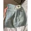 Váy Denim nơ thêu eo cao cỡ lớn chữ A phiên bản hông phong cách Mỹ Váy thường ngày đường phố