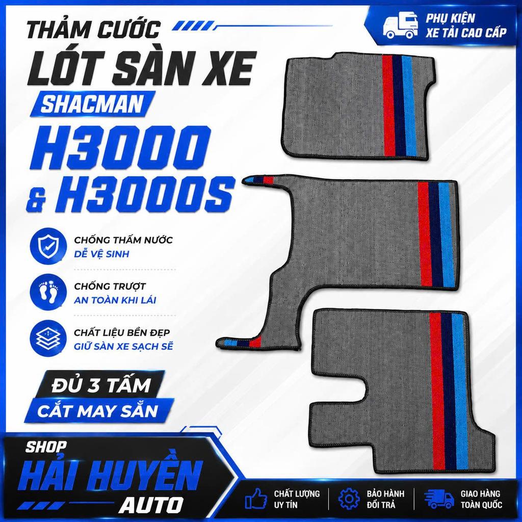 [Shacman H3000 & H3000S] Bộ thảm lót sàn cước cho xe Shacman H3000 & H3000S cắt sẵn và may bo viền chống nước