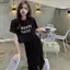 Bộ đồ thời trang thông thường dành cho nữ Mùa hè Phong cách mới Hot Girl Áo thun ngắn nữ Phong cách muối Mặc váy Bộ đồ hai mảnh