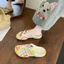 YRBWD 1 Cặp Cầu Trượt EVA, Dép Nữ Đế Chống Trơn Trượt Thiết Kế Mũi Kín, Phong Cách Thường Ngày Bề Mặt Nhanh Khô Một Mảnh Đúc Mũi Chống Va Chạm Dép Mùa Hè Đi Biển