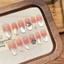 12 Chiếc Hình Bầu Dục Pháp Lụa Mắt Mèo Handmade Móng Tay Giả Cho Nữ