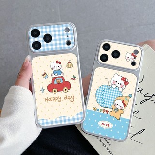 Ốp Da Mèo KT Vẫy Đáng Yêu Cho Samsung Galaxy A56 A55 A27 A26 A36 A35 A54 A53 A52 A52S A34 A33 A32 A25 A24 A23 5G 4G Hoạt Hình Dễ Thương Đơn Giản Ngọt Ngào Cô Gái Mềm Vỏ Chống Rơi