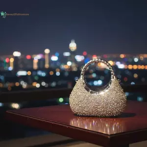 Túi dạ hội Mini kim cương giả BeautifulHomeA với kết thúc sang trọng Hoàn hảo cho đám cưới Ly hợp Acrylic sáng bóng cho các bữa tiệc VN