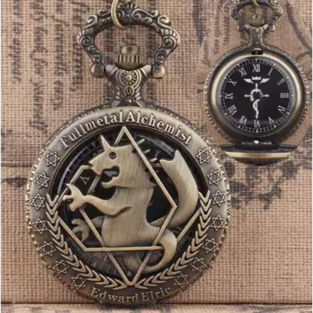 Đồng hồ bỏ túi FULLMETAL ALCHEMIST Cthulhu Mythos bỏ túi đồng hồ bỏ túi thạch anh cổ điển
