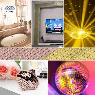 ELBBKG 4x100cm Gương Khảm Gạch Stiers DIY Tự Dính Mini Vuông Acrylic Tường Stier Thủ Công Đảng Trang Trí Nhà Mới
