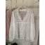 Áo sơ mi vải lanh Cotton cổ chữ v giảm tuổi cho nữ Áo sơ mi dài tay mùa xuân hè khí chất chống nắng hàng đầu mỏng