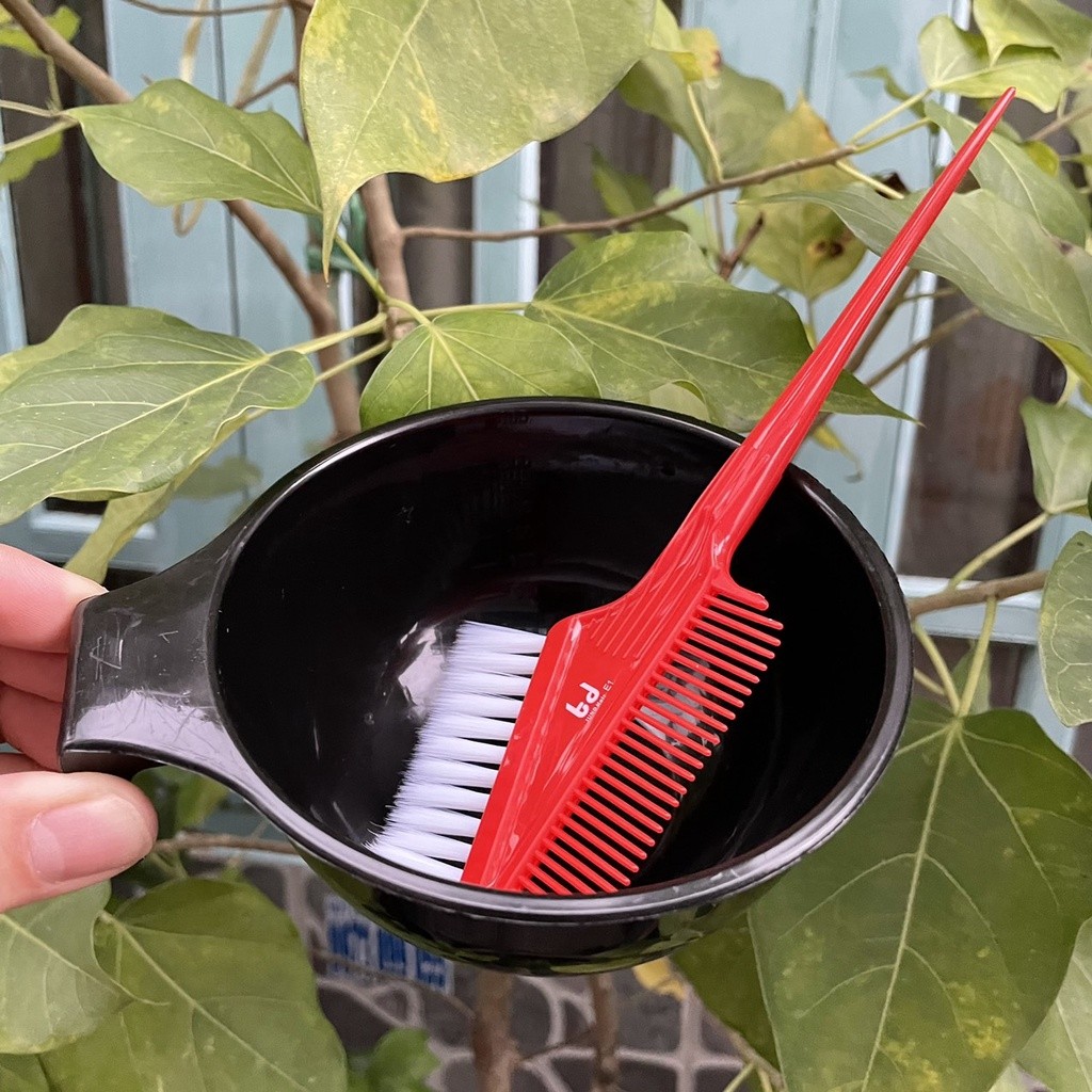 Combo chén và lược pha thuốc uốn duỗi nhuộm [ MK ]
