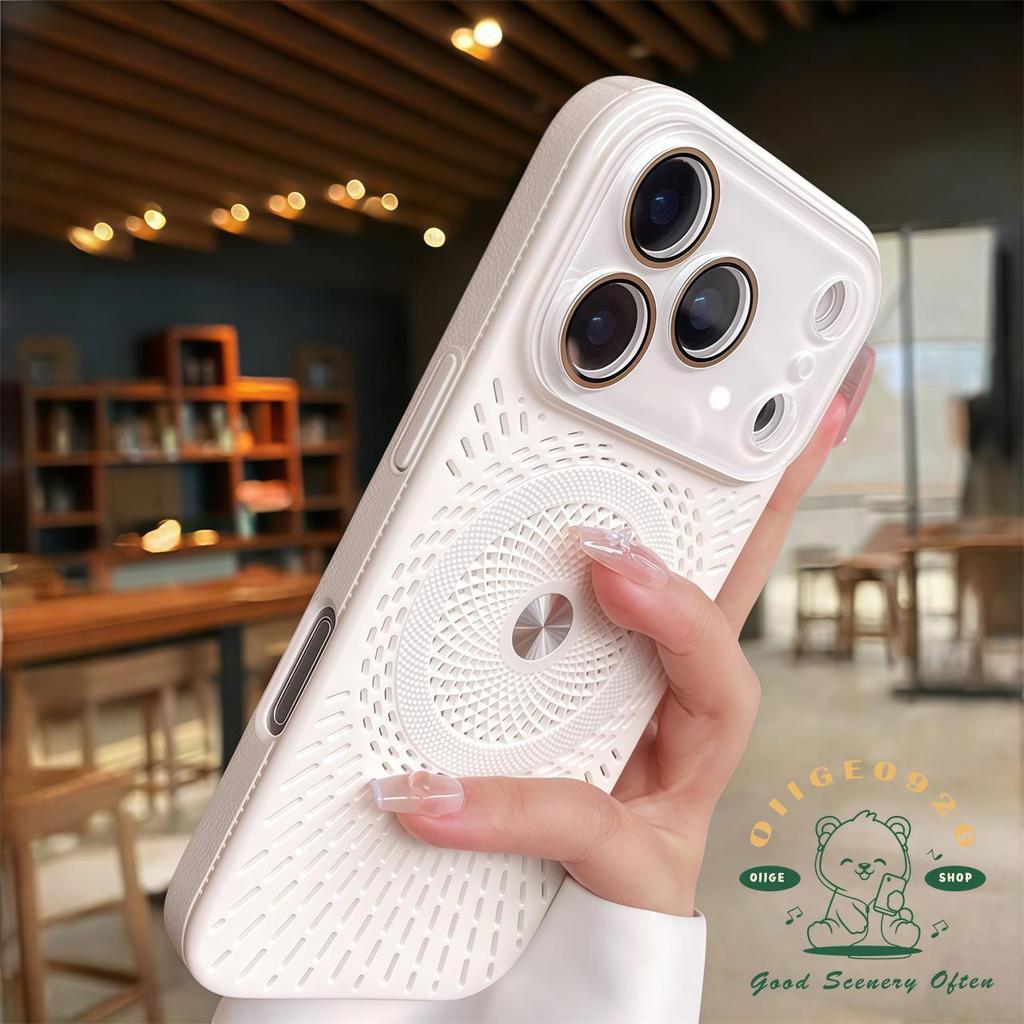 Mạ siêu mỏng tản nhiệt thu hút từ tính Vỏ điện thoại iphone17 Pro Max 16 15 14 13 vỏ cho vỏ iPhone Vỏ mềm silicon TPU chống sốc