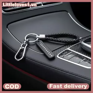 Littleloves1 Hợp Thời Trang DIY Điện Thoại Di Động Biển Số Mặt Dây Chuyền Móc Khóa Dành Cho Nam Punk Đơn Giản Dệt Dây Da Chống Mất Chìa Khóa Xe Phụ Kiện VN