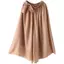 Mùa hè Retro Thanh lịch hai lớp Vải lanh lụa Culottes Nữ Thắt lưng thun Quần ống rộng dáng rộng cỡ lớn Cl
