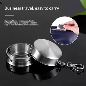 Cốc trà có thể thu vào bằng thép không gỉ NS để cắm trại Cuộc phiêu lưu nhỏ gọn và dễ lưu trữ để sử dụng ngoài trời NS