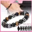 MYPANDA Vòng tay hạt đá Hematite từ tính Chăm sóc sức khỏe Nam châm Nam châm Trang sức giảm cân.