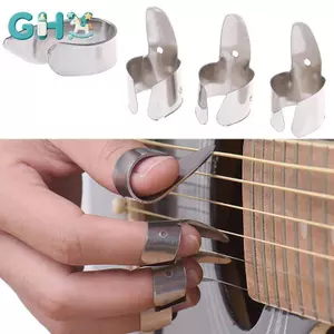GHX 4 Phụ kiện đàn Guitar ngón tay pis plectrums dụng cụ trượt kim loại VN