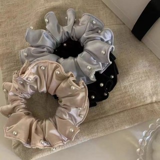 Hululu / Bong Bóng Muối Biển ~ Ngọc Trai Bốn Lớp Gạc Scrunchy Tóc Nữ Cao Cấp Phụ Kiện Tóc Băng Đô