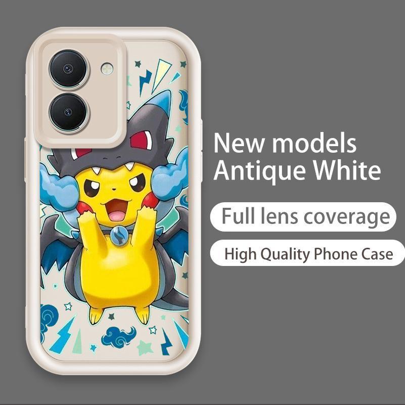 Vỏ Cho VIVO Y36 Y27S 4G Hoạt Hình Silicon Màu Kẹo TPU Mềm Pikachu Bulbasaur Pokémon Angel Eye Vỏ Điện Thoại Chống Sốc