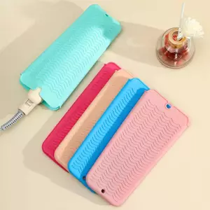 BeautifulHomeA 1 Chiếc Silicon Chịu Nhiệt Miếng Lót Túi Bảo Quản Thảm Cách Nhiệt Cho Máy Kéo Tóc Uốn Nhiệt Sti Curler Cover VN