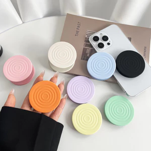 Tối Giản Thẩm Mỹ Ripple Cho Từ Tính Giá Đỡ Điện Thoại Có Thể Gập Lại Pastel Matte Grip Chân Đế Cho iPhone 17 Pro Max
