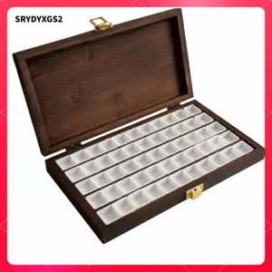 Hộp đựng gỗ tông đen 60 khe ngăn Hộp đựng tre bằng gỗ