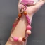 Điện Thoại Di Động Dây Xích Nữ Cổ Tay Ngắn Phong Cách Độc Đáo Sáng Tạo Dây Bện Hạt Gỗ Dopamine Vòng Tay Leo Núi Ngoài Trời Du Lịch