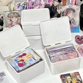 Loom Lure Hộp đựng đồ lật màu trắng nguyên chất, hộp sắp xếp lưu trữ xe tải mini