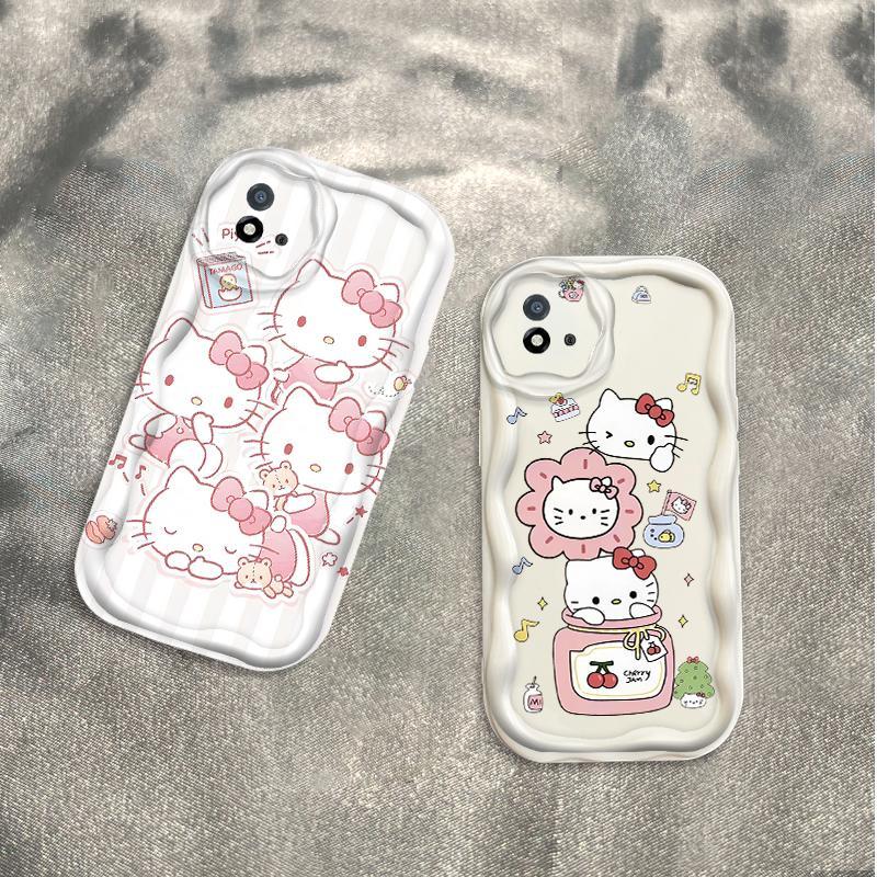 Thích Hợp Cho Realme C20 C20A C11 2021 3D Bé Gái Mềm TPU Kitty Cat Vỏ Điện Thoại Chống Sốc