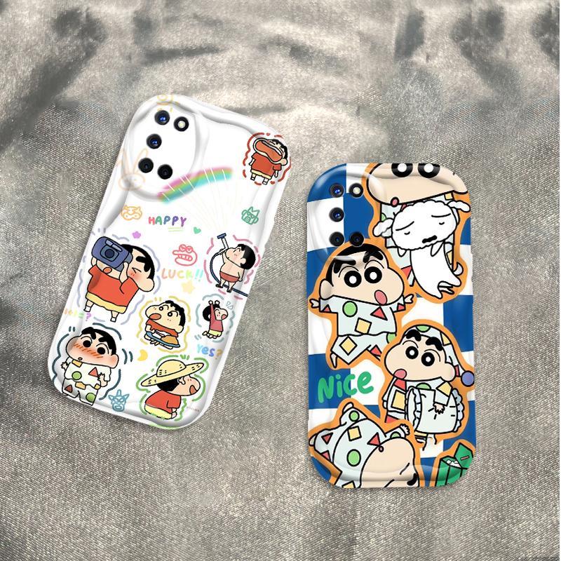 Thích hợp cho điện thoại thông minh 3D OPPO A52 A72 A92 Bút chì mềm Shin-chan Vỏ điện thoại chống sốc