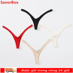 Quần Đùi Nữ SAVORBOX, Cotton Được Trang Bị Quần Lót Thông Tinh Tế, Thời Trang Sáng Tạo Deep V Nhìn Thoải Mái Thoáng Khí Eo Thấp Bikini Tất Cả Các Mùa