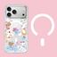 Ốp điện thoại cứng hình mèo hồng từ tính hoạt hình cho iPhone 17 Pro 16 Pro Max 15 14 Vỏ bảo vệ mờ mờ trong suốt