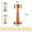 Đèn Bàn LED Hình Tạ Kim Loại, 3 Màu Ánh Sáng, Cổng Sạc USB, Thích Hợp Cho đầu Giường, Quán Cà Phê, Quán Bar