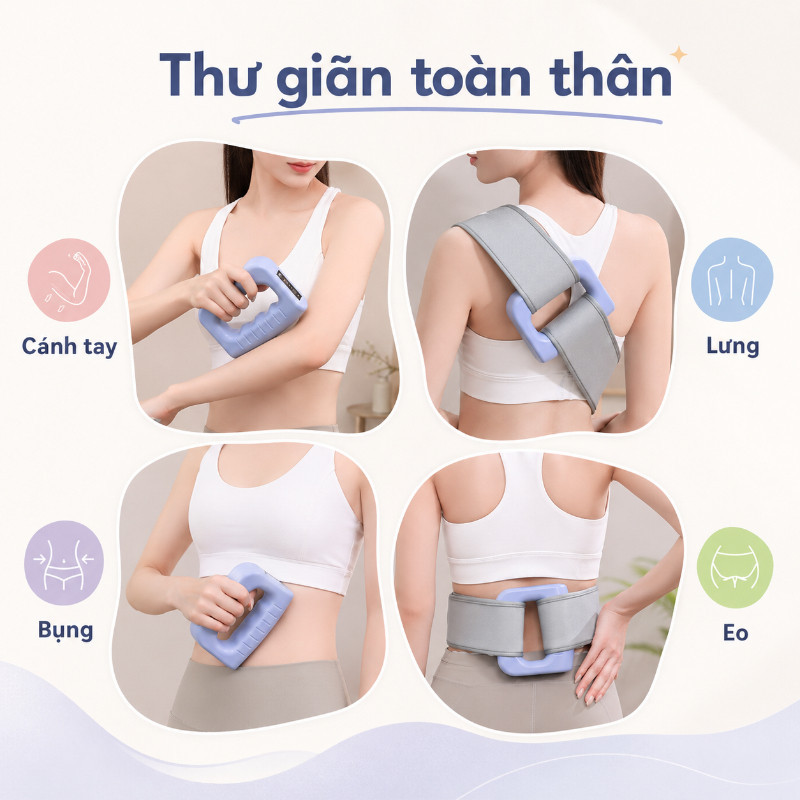 Máy Massage Rung Định Hình Cơ Thể Đa Năng – Giảm Mỡ Bụng & Đùi, Massage Toàn Thân, Tặng Đai Điều Chỉnh & Pin Dùng Lâu
