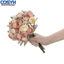 <cosyh>Artificial Camellia Bouquet 30 Centimeters Length with Foliage for Wedding Decor