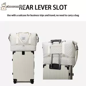 Cheenm Thời Trang Du Lịch Duffel Túi Chống Thấm Nước Mở Rộng Dung Tích Lớn Túi Du Lịch Nữ Túi Tập Gym VN