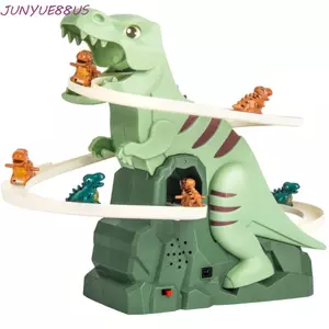 JUNYUE88US Xe đua hợp kim khủng long, Nhạc điện Khủng long leo núi, Đồ chơi giáo dục Xi măng nhựa Leo núi năng động Đồ chơi trượt điện sáng tạo Xe bé trai