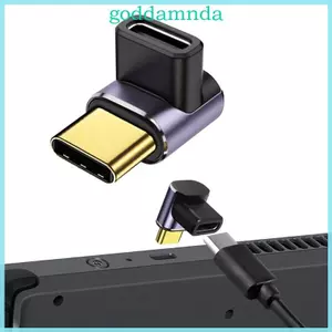 Chúa 90° Bộ mở rộng góc lên xuống loại C 40Gbps 8k 100w Sạc nhanh loại C Nam