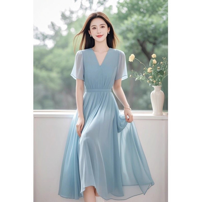 Đầm voan nữ, đơn giản và thanh lịch mang vẻ quyến rũ, sang trọng, nữ tính