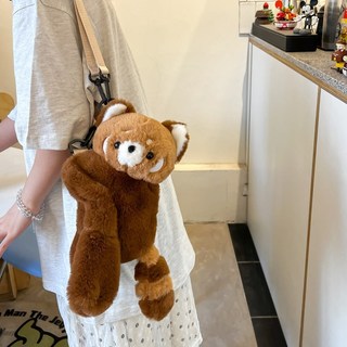 Túi đeo chéo đồ chơi sang trọng gấu trúc nhỏ dễ thương và mềm mại