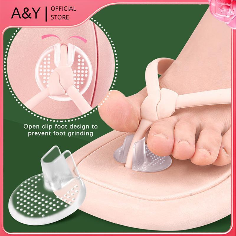 A & Y Silicone Flip Gel Đệm Miếng Lót Nhỏ Chấm Tròn Chống Trượt Flip-flops GEL Chống Trơn Trượt Trong Suốt Giày Chân Trước Miếng Dán Bảo Vệ Ngón Chân.