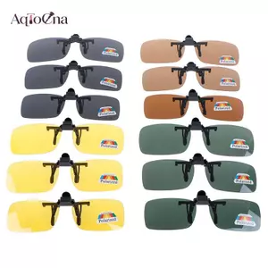 AqToCna Clip-on Phân Cực Ngày Tầm Nhìn Ban Đêm Lật Ống Kính Lái Xe Kính Mát AqToCna